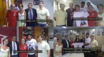 Sindicato e delegados sindicais vão ao Congresso em busca de apoio à greve