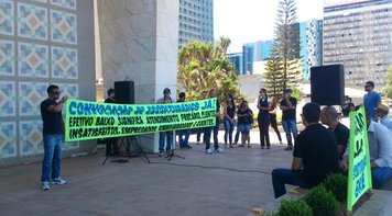 Aprovados do BRB fazem manifestação e sindicato esclarece sobre dias parados
