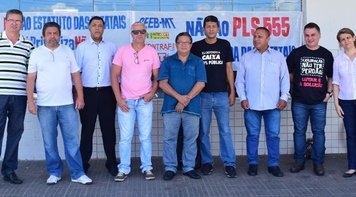 Bancários de Mato Grosso mobilizados em defesa das estatais