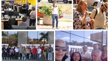 Paralelamente à negociação, bancários do BB fazem protesto por manutenção de direitos