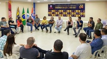 SEEBCG-MS recebe vice-presidente da Contraf-CUT para bate-papo sobre desafios da nova gestão