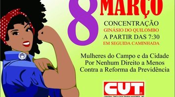 Sindicato participa de Caminhada das Mulheres contra a Reforma da Previdência