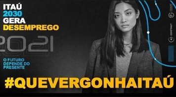 No banco Itaú, campanha contra as demissões