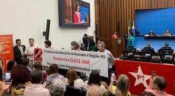 Bancários participam da posse de Gleice Jane como deputada estadual