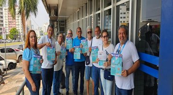 SEEB-MT realiza ato em defesa do Saúde Caixa em Cuiabá