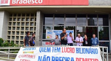 Sindicato participa de mobilização nacional para pressionar o Bradesco a negociar