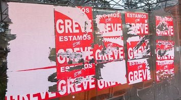 Bancos insistem em retirar cartazes de greve para enganar a população