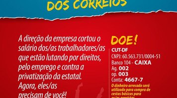Sindicato participa de assembleia solidária e vai repassar doações do programa “Quem tem fome tem pressa” aos trabalhadores dos Correios