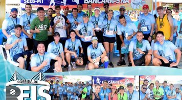 Bancári@s atletas da Corrida de Reis são recepcionados em Tenda do Seeb/MT