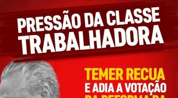 Greve do dia 5 suspensa porque governo recua e retira da pauta do dia 6 votação da aposentadoria