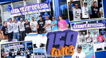 Seeb/MT comemora os 159 anos da CAIXA com distribuição de bolo