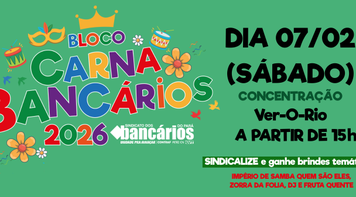 CarnaBancários abre um dos meses mais festivos do ano. Espia a programação e te joga!
