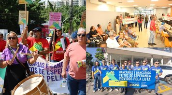Na véspera de nova negociação, bancários vão às ruas em defesa do emprego e contra o fechamento de agências