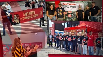 Bancários realizam Dia Nacional de Luta contra abusos do Santander em todo o país