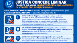 SEEB-AC obtém liminar contra interferência da Caixa em deliberações sindicais