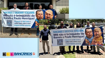 Seeb Brasília faz ato no BRB após afastamento do presidente e prisão de dono do Banco Master