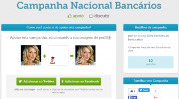 Os bancários de todo o Brasil já podem aderir a Campanha Nacional 2016 no Facebook