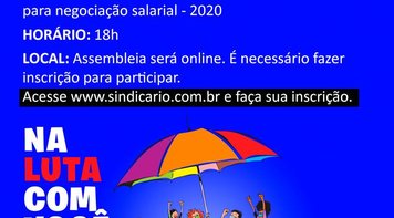 Sindicato convoca bancários para assembleia online nesta quinta-feira, dia 27