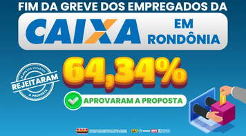 Fim da greve em Rondônia: Empregados da Caixa aprovam propostas do banco
