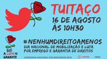 Atenção! Em defesa do emprego e direitos, hoje(16) tem tuitaço a partir das 10h30 #nenhumdireitoamenos