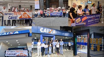 Empregados protestam contra reajustes nas mensalidades do Saúde Caixa