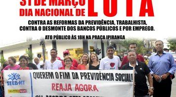 Sindicato convoca categoria para o Dia Nacional de Luta contra as reformas