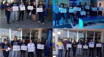 Sindicato realiza ato em defesa da Caixa em Boa Vista