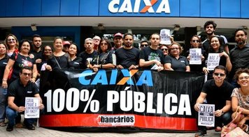 Categoria no Pará se veste de preto contra a abertura do capital da Caixa