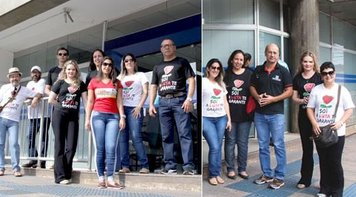 Dirigentes sindicais percorrem agências contra a retirada de direitos trabalhistas