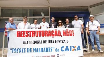 Sindicato realiza protesto no Dia Nacional de Luta da Caixa