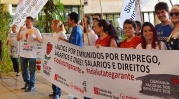Bancários cearenses mobilizam centro administrativo do BNB durante o 30º dia de greve