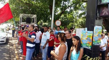 Bancários de Campo Grande (MS) participam de ato em defesa de Lula