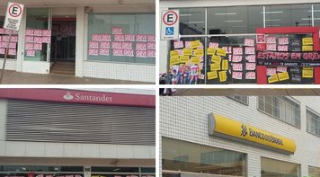 Bancos se calam. Bancários aumentam movimento nas ruas