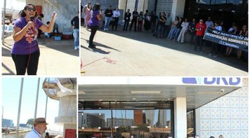 Em dia de negociação, Sindicato faz ato em frente ao edifício sede do BRB