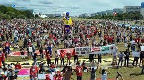 Bancários do DF fizeram ecoar grito por #ForaBolsonaro e vacina já junto a milhares