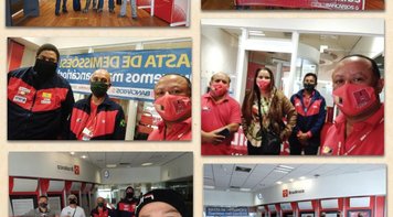 Contra demissões, Sindicato fecha agência do Bradesco em Taguatinga