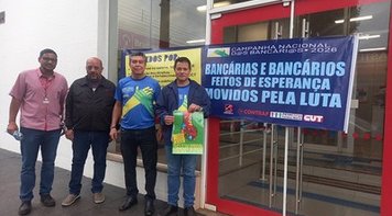 Sindicato intensifica mobilização da Campanha em visita às agências da região