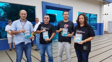 Sindicato realiza ação em defesa da Caixa 100% pública