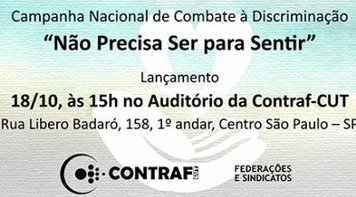 Contraf-CUT lança Campanha Nacional de Combate à Discriminação no dia 18
