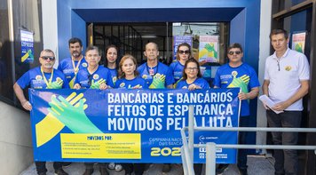 Sindicato participa Dia de Mobilização na Caixa por mais contratações e fortalecimento do Saúde Caixa