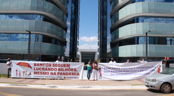 Em dia de negociação com a Fenaban, Sindicato faz ato na nova sede do BRB