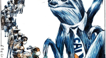 Para Sindicato, é insulto charge que satiriza empregados da Caixa em pagamento do auxílio emergencial