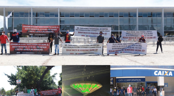 Lockdown dos bancários denuncia descaso do governo e sensibiliza população de Brasília