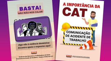 Sindicato lança cartilhas sobre CAT e sobre o projeto Basta! Não Irão Nos Calar”
