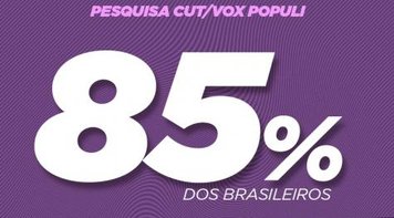 CUT-VOX: 85% são contra o fim da aposentadoria e 71% acham que não vão conseguir se aposentar
