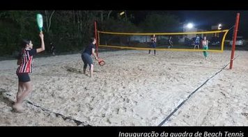 Inaugurada quadra para Beach Tennis na Sede Social do Sindicato
