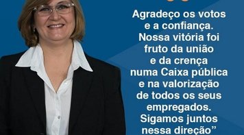 Chapa 1 vence e Rita Serrano é a nova representante dos empregados no CA da Caixa
