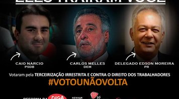 Contraf-CUT disponibiliza arte com o rosto dos deputados que votaram a favor da Terceirização