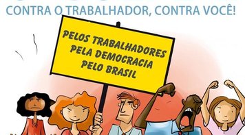 Contraf-CUT divulga folheto contra o golpe aos direitos dos trabalhadores