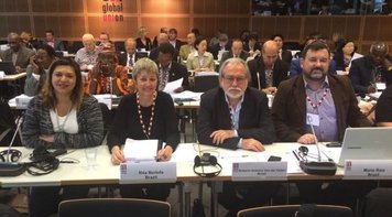 Contraf-CUT pede providências contra o plano mundial de demissões do HSBC durante reunião da UNI Global